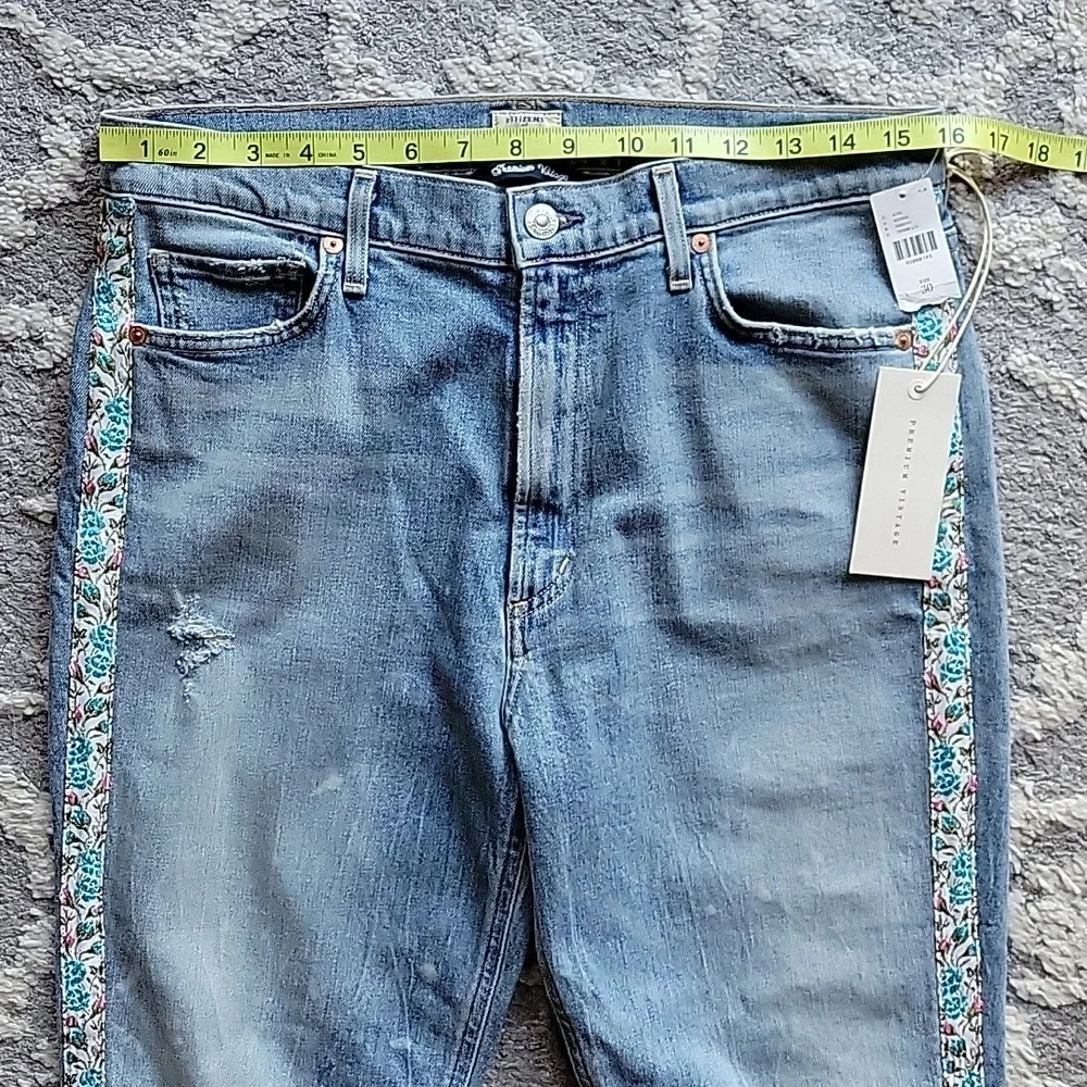 Citizens of Humanity Demy Flare Floral Stripe New 30